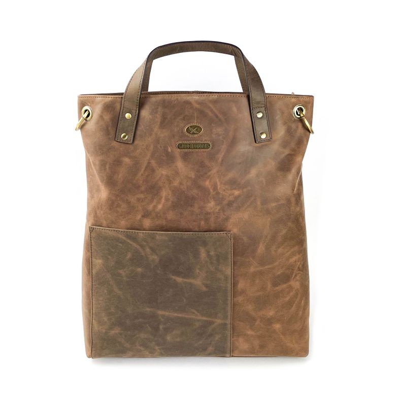 Cartera estilo Tote Bag Gino Rodinis 2201 Camel-0