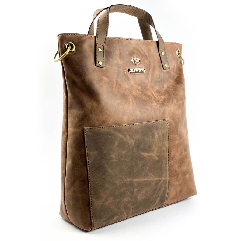 Cartera estilo Tote Bag Gino Rodinis 2201 Camel-1