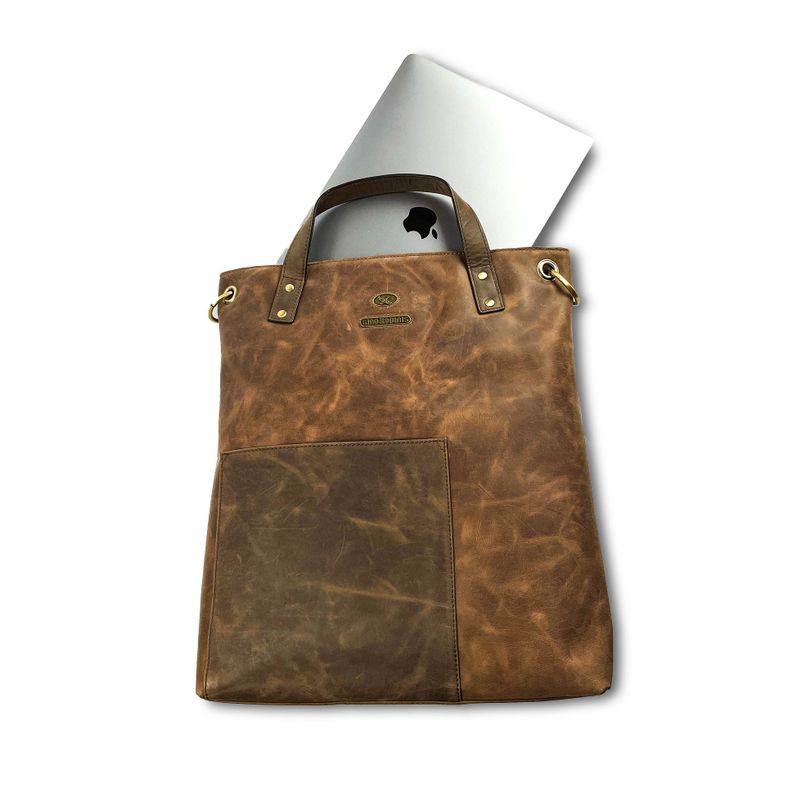 Cartera estilo Tote Bag Gino Rodinis 2201 Camel-3