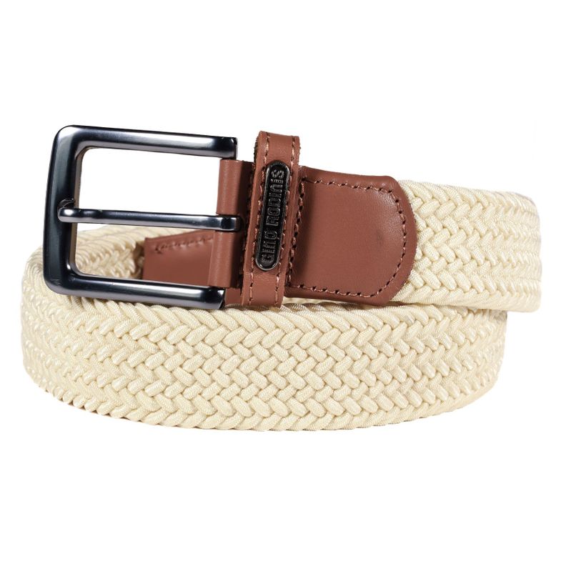 CINTURON ELASTICADO GINO RODINIS HOMBRE 2514 CRUDO L-XL Beige Natural