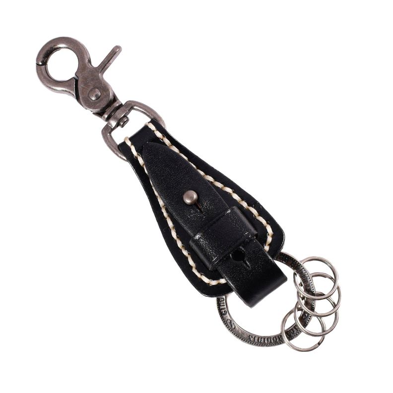 LLAVERO CUERO HOMBRE  GINO RODINIS  LL119 NEGRO