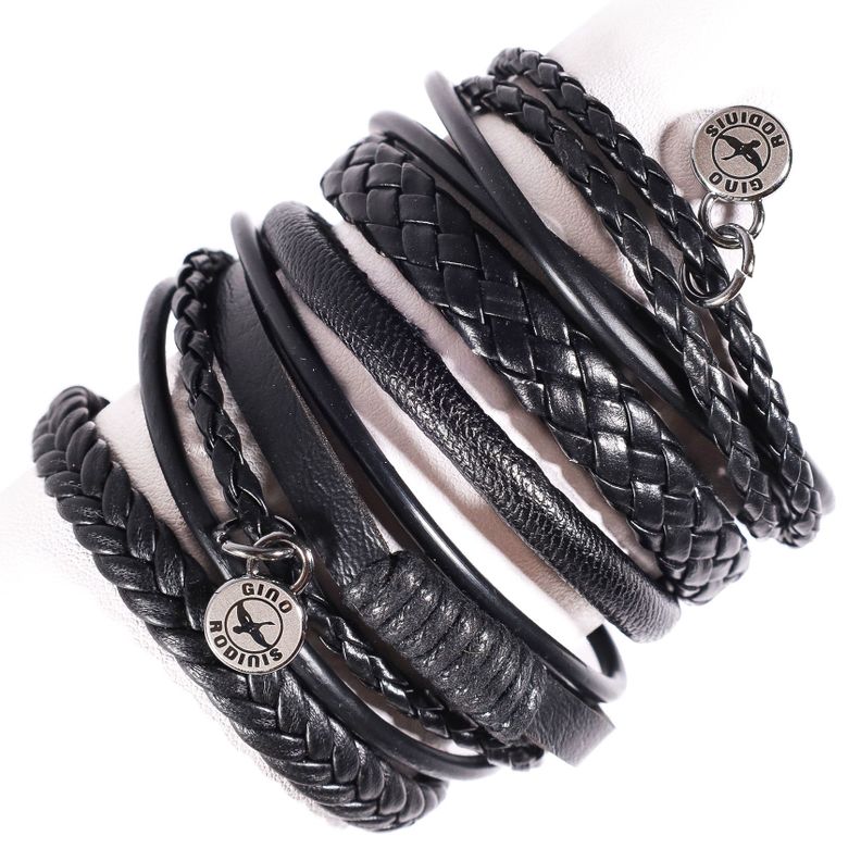 SET BRAZALETE HOMBRE GINO RODINIS  B422 Negro