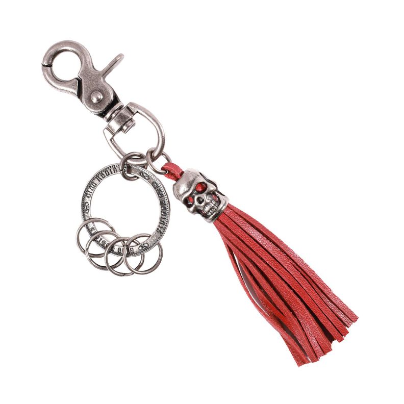 LLAVERO CUERO HOMBRE  GINO RODINIS  LL117 ROJO