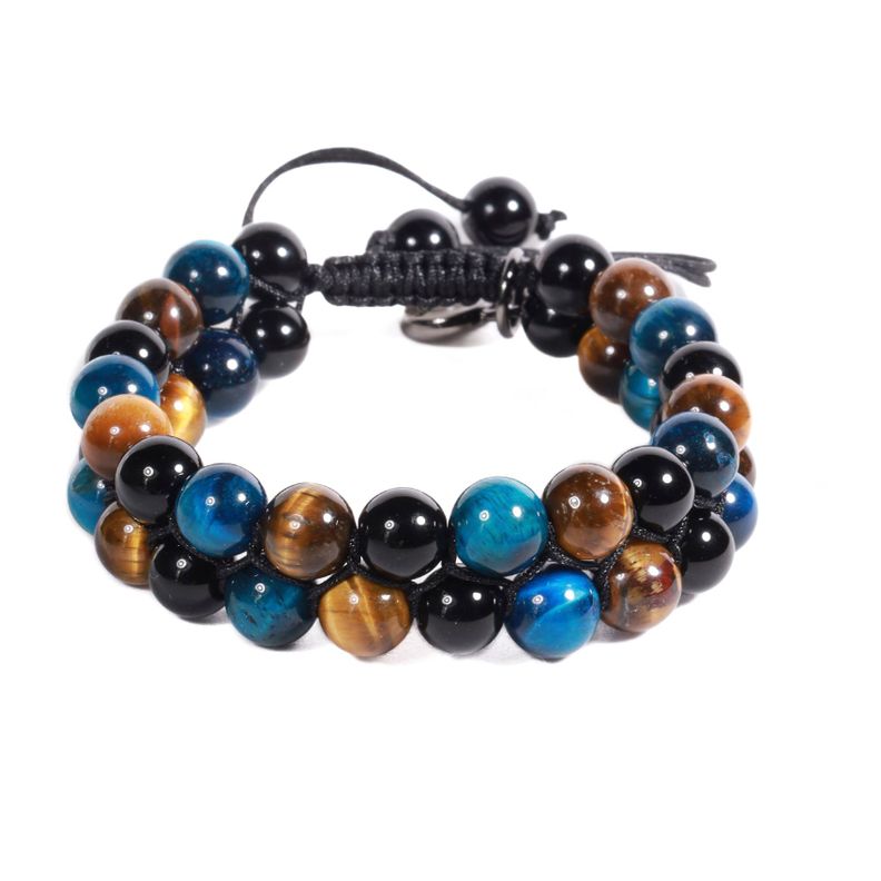 BRAZALETE UNISEX GINO RODINIS B502 | Beige/Negro/Azul