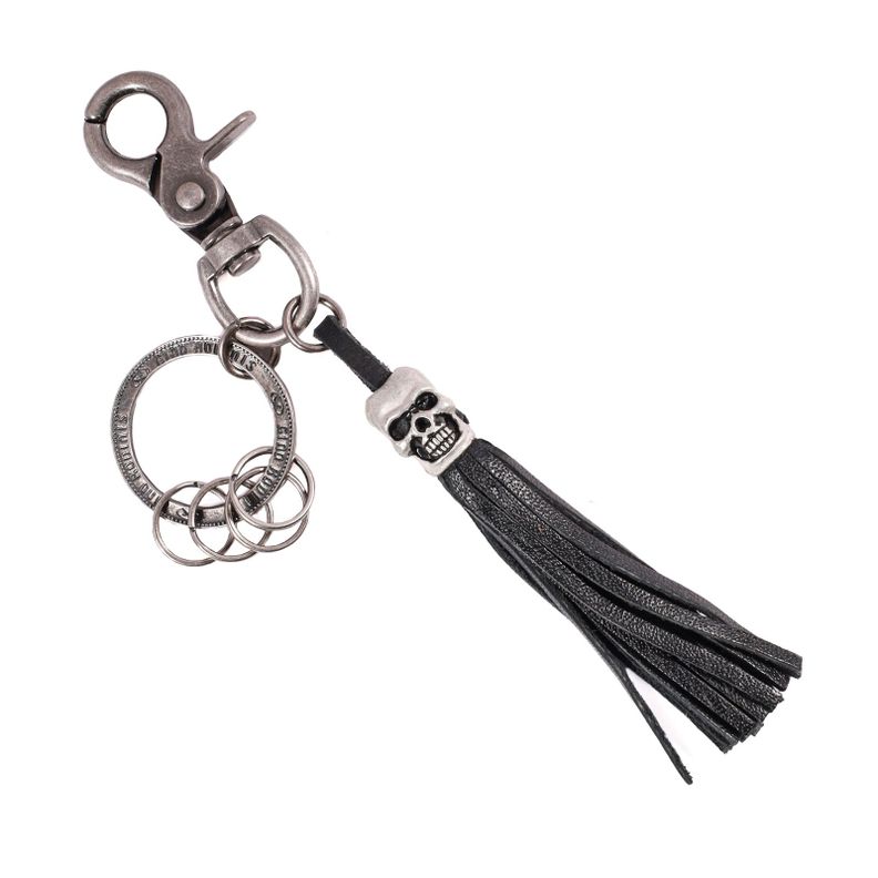 LLAVERO CUERO HOMBRE  GINO RODINIS  LL117 NEGRO