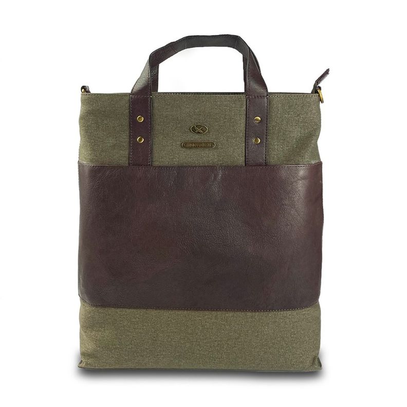 Cartera estilo Tote Bag Gino Rodinis verde oliva 2200 -0