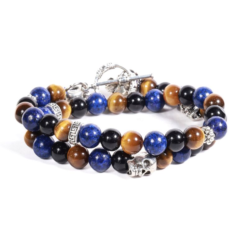 BRAZALETE UNISEX GINO RODINIS B500 | Azul/Marron