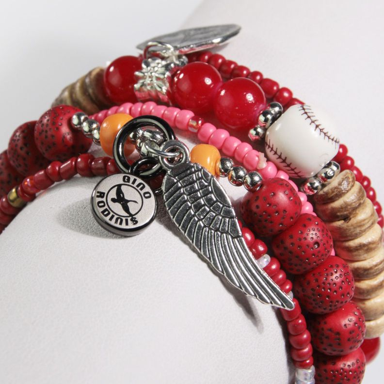 Brazalete Gino Rodinis B403RJ Rojo-2