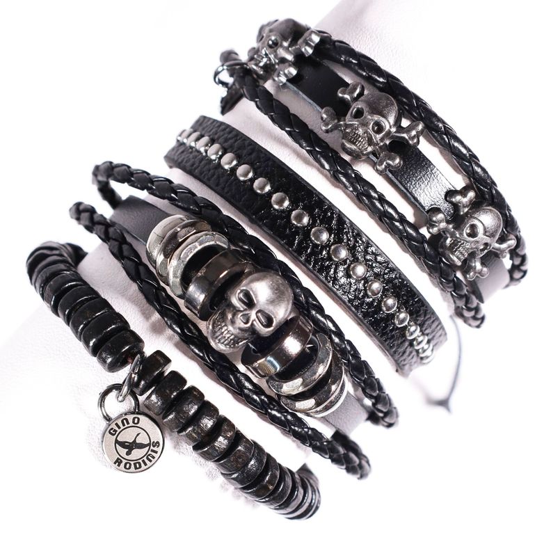 SET BRAZALETE HOMBRE GINO RODINIS B445 Negro