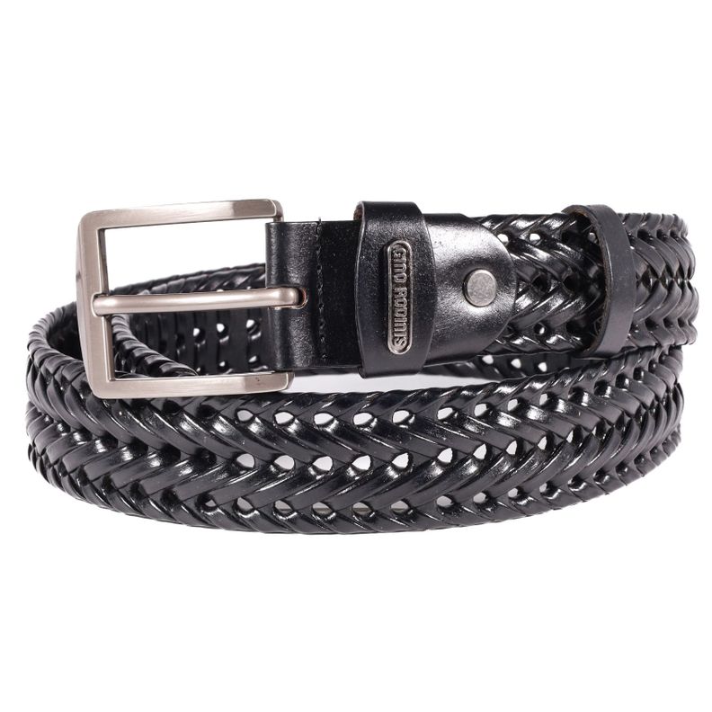 CINTURON DE CUERO GINO RODINIS HOMBRE 2522 NEGRO S-M