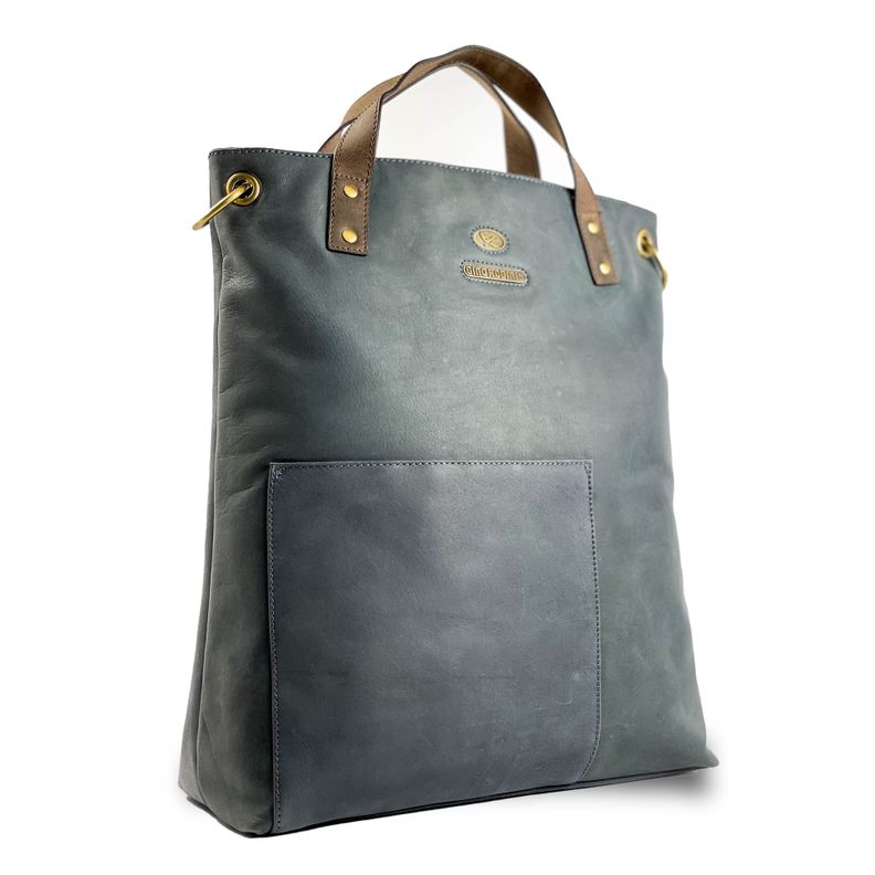 Cartera estilo Tote Bag Gino Rodinis 2201 Azul/Marrón-1