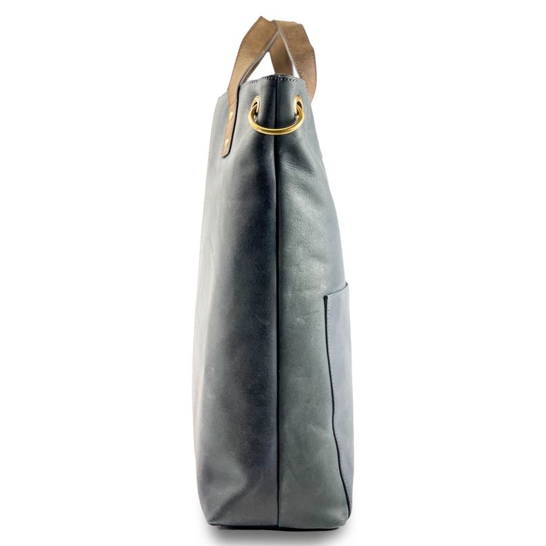 Cartera estilo Tote Bag Gino Rodinis 2201 Azul/Marrón-2