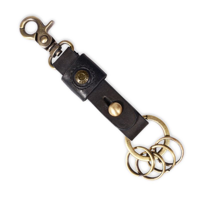 LLAVERO CUERO HOMBRE  GINO RODINIS  LL114 NEGRO