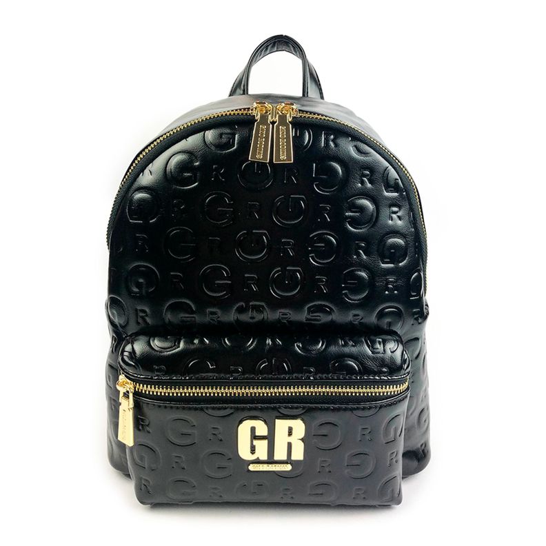 Mochila Gino Rodinis Eco Cuero 2108 Negro  -0