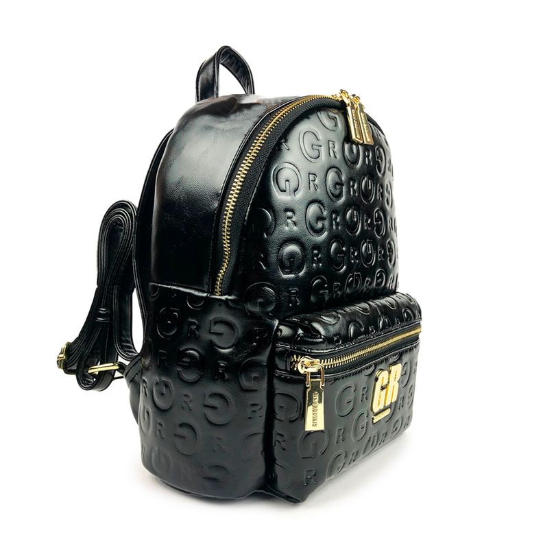 Mochila Gino Rodinis Eco Cuero 2108 Negro  -1