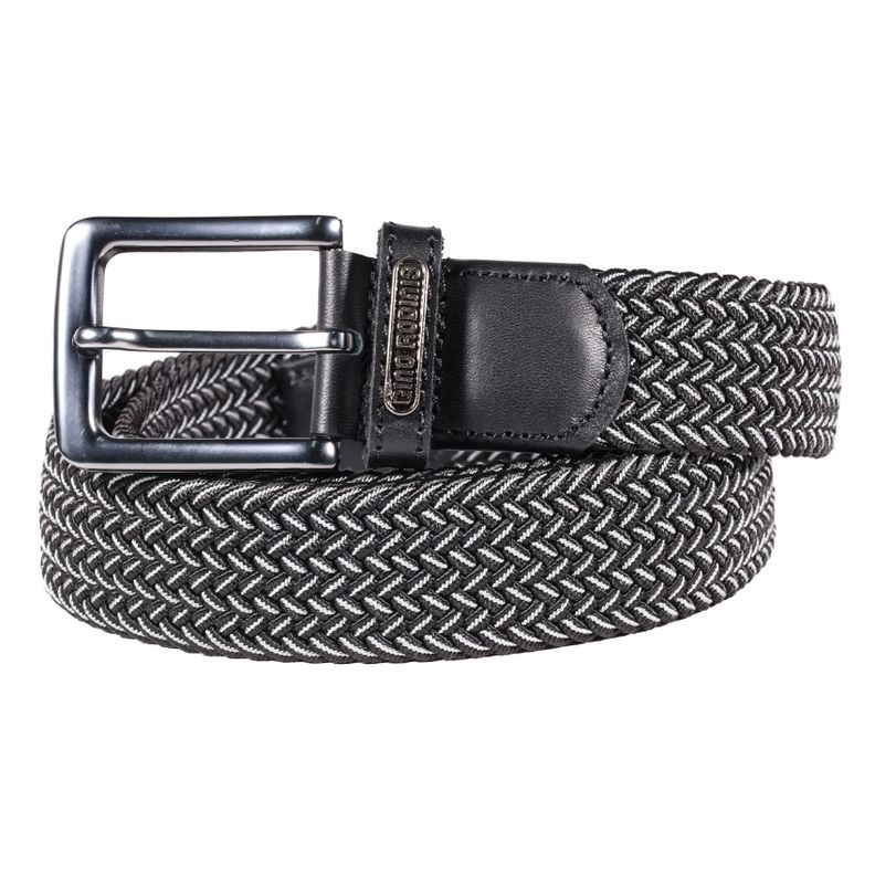 CINTURON ELASTICADO GINO RODINIS HOMBRE 2521 NEGRO/GRIS L-XL