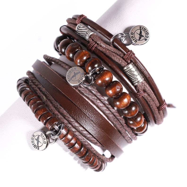 SET BRAZALETE HOMBRE GINO RODINIS  B450 Cafe