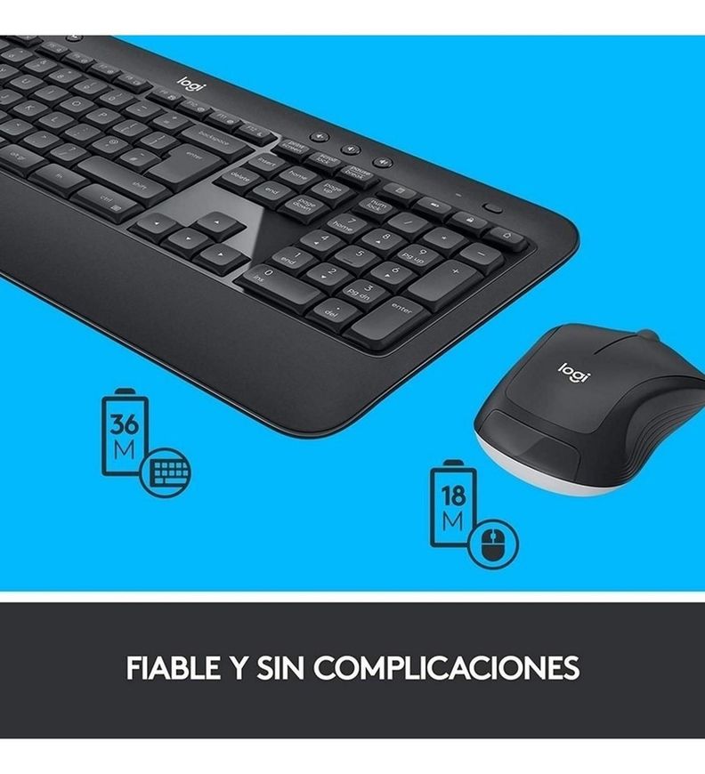 Combo Teclado Y Mouse Logitech Mk540 Advanced Español Kit-1