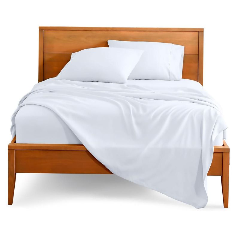 Sabanas De Algodon 800 hilos Premium 2.0 Blanco + Fundas-0