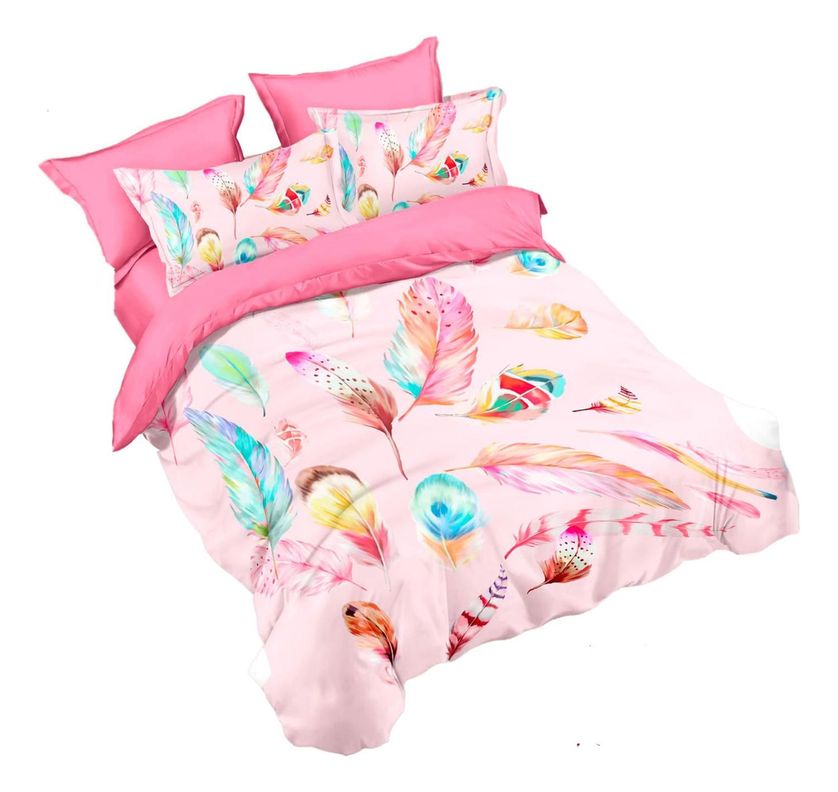 Cubrecama Quilt Verano 1.5 Plazas +funda 50x70 Plumas Pa 606-1