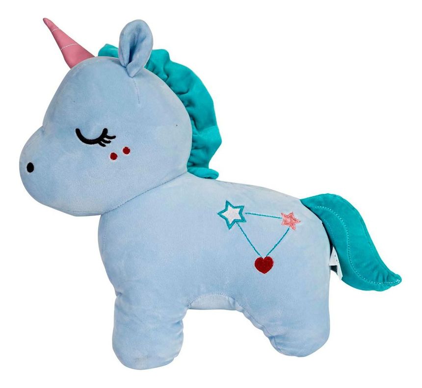 Unicornio Pony De Peluche Super Suave Felpa Celeste Pastel-0