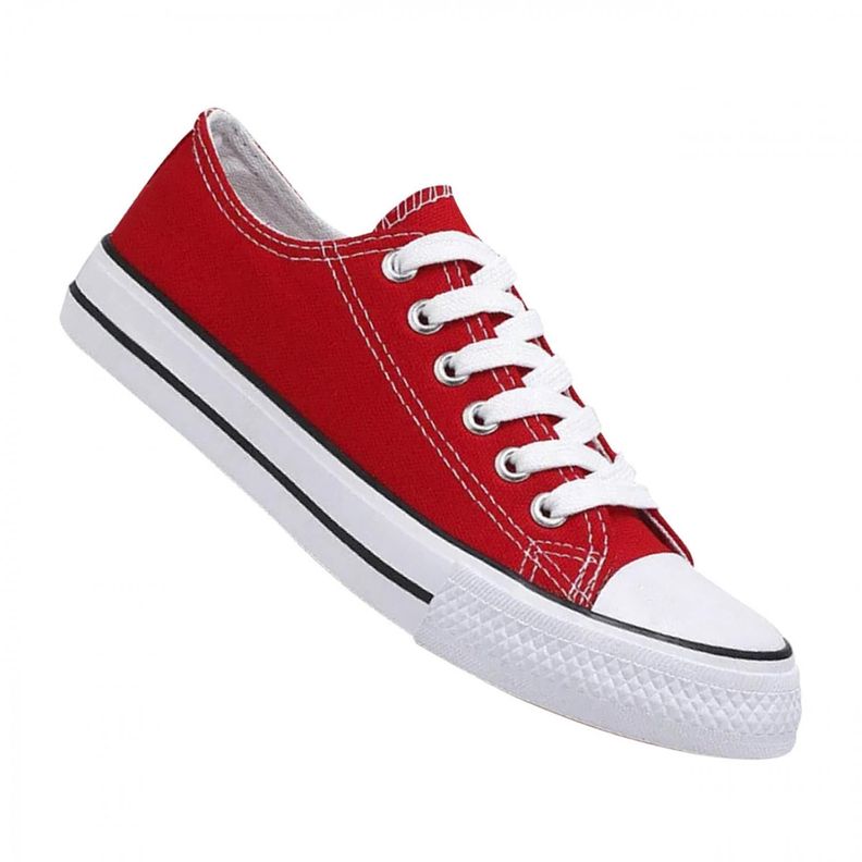 Zapatilla Urbana De lona Casual - Rojo - 7078-0