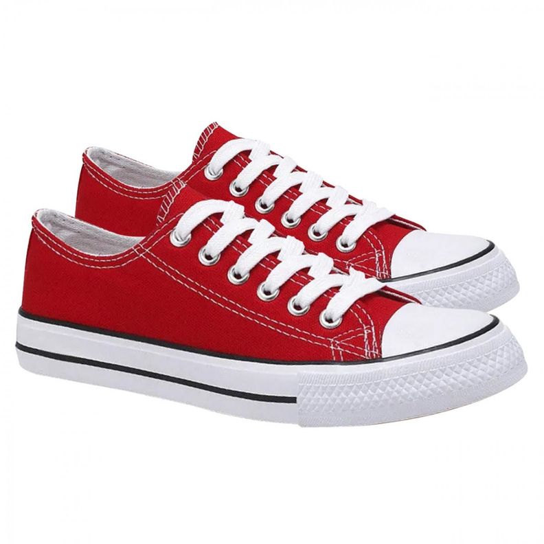 Zapatilla Urbana De lona Casual - Rojo - 7078-2