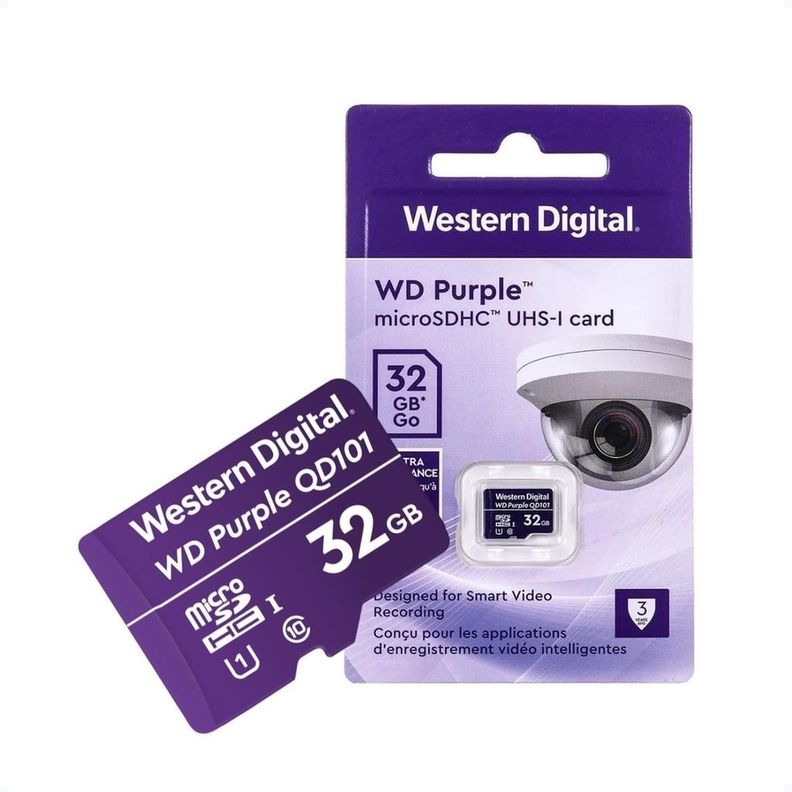 Memoria Microsd Western Digital - 32gb Wd Purple - Seguridad-1