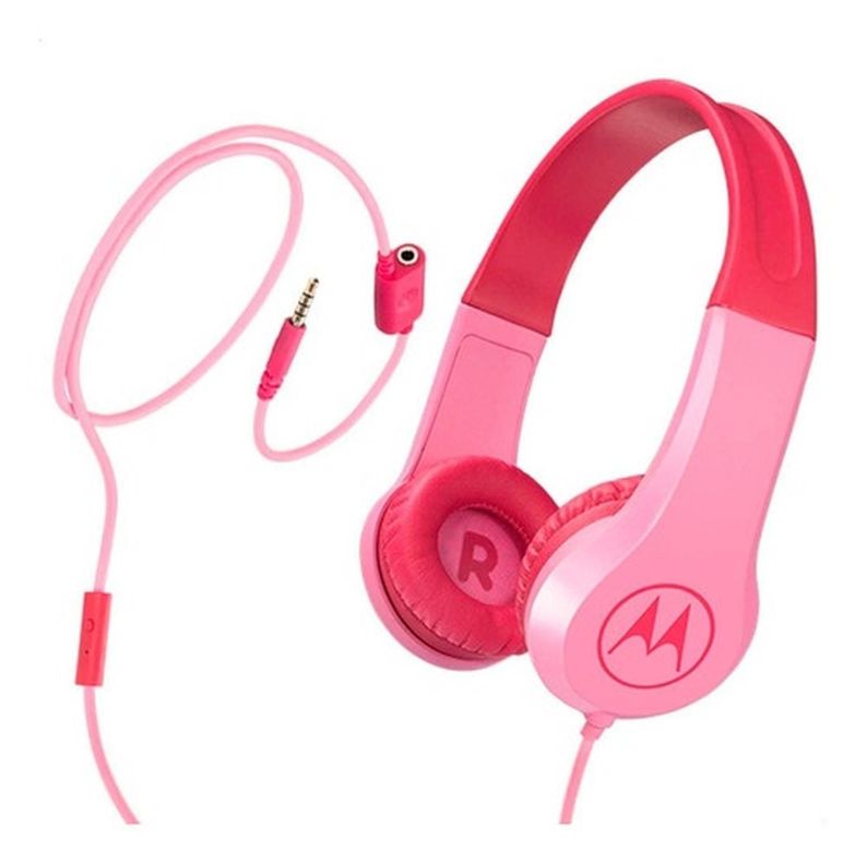 Auriculares Para Niña Cable Motorola Resist Squads200 Rosado-0