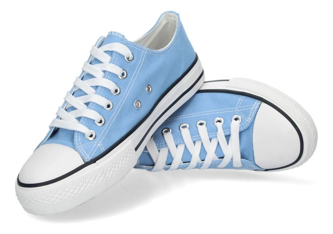 Zapatilla Infantil De lona Urbana Casual Celeste 7198-0