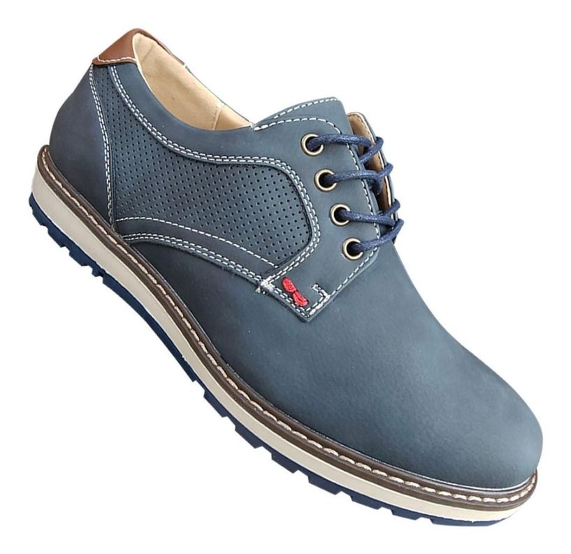 Zapato De Hombre Casual Oxford Ejecutivo - Azul - 7110-0