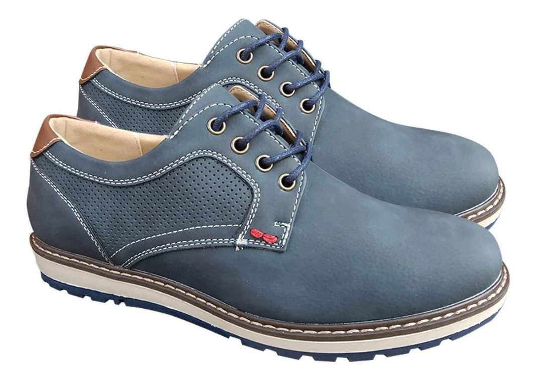 Zapato De Hombre Casual Oxford Ejecutivo - Azul - 7110-2