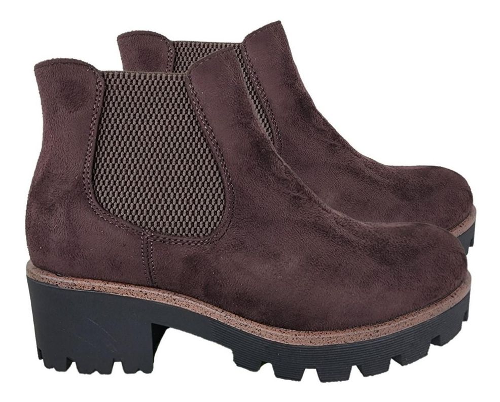 Botin Gamuza Con Ajuste Elastico Mujer Casual / Formal 3128-2
