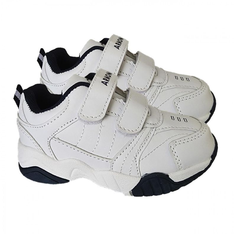 Zapatillas Blancas Azul Escolares Deportivas - 7061-2