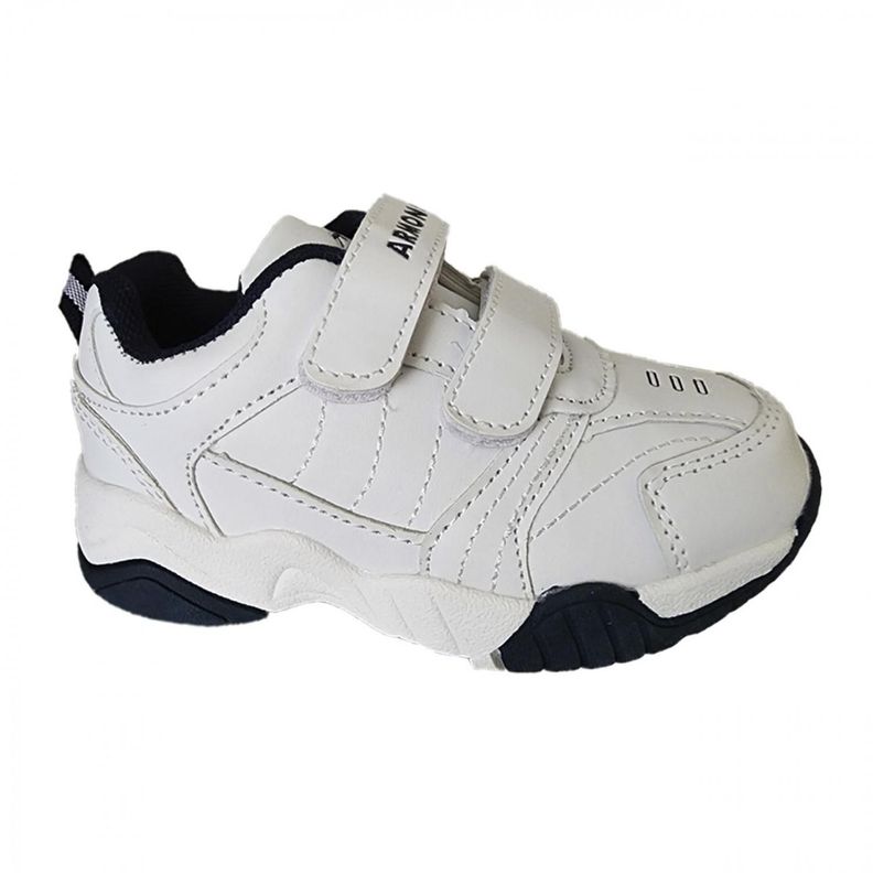 Zapatillas Blancas Azul Escolares Deportivas - 7061-1