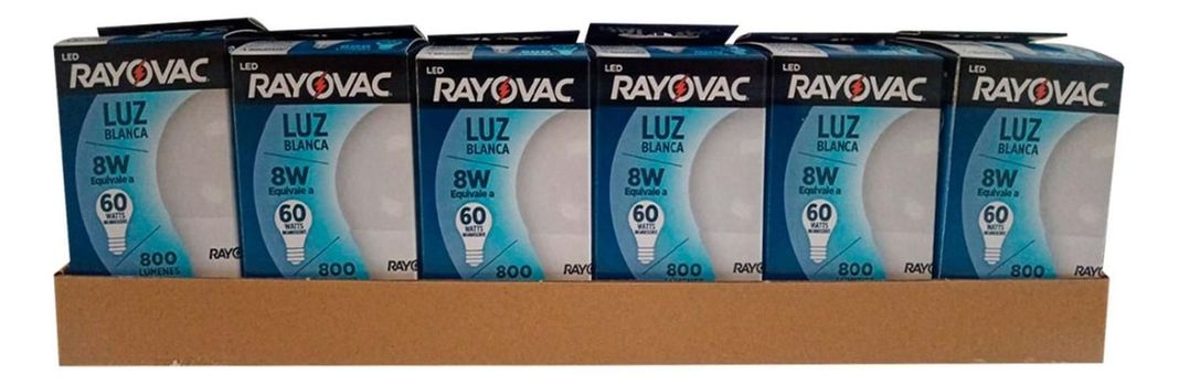 Rayovac Ampolleta Led Luz 8w 750 Lumenes Pack 6 Unidades-1