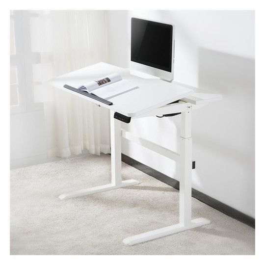 Escritorio Eléctrico Blanco Elevable e Inclinable-1