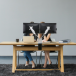 Soporte PRO Ergonómico a Gas para 2 Monitores-2