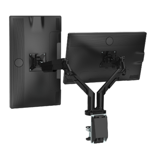 Soporte PRO Ergonómico a Gas para 2 Monitores-1