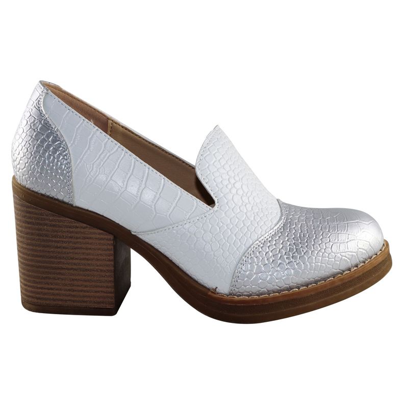 Botin alto Croco scales Blanco-3