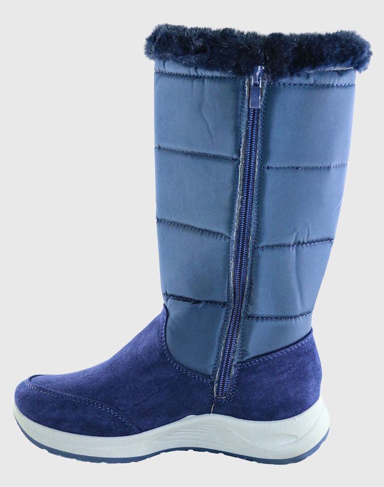 Bota media pierna parka Azul Danicolle-2