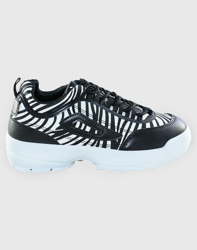 Zapatilla print Zebra Negro-1