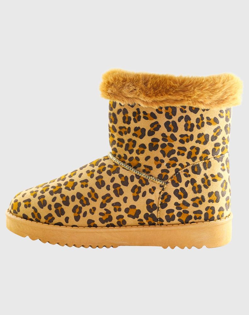 Botin get up furry Leopard camel Danicolle-2