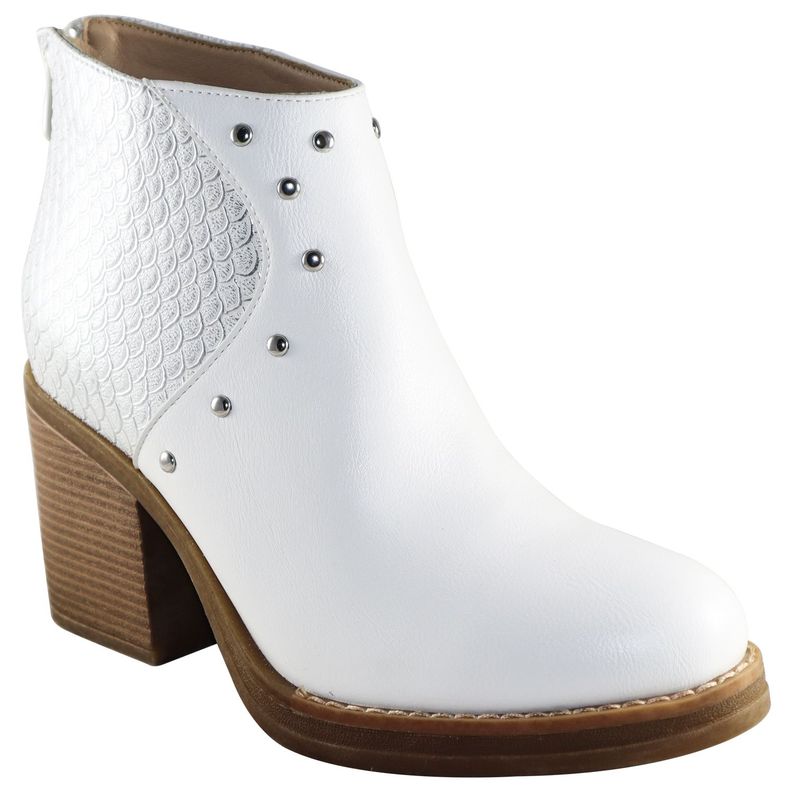 Botin alto alligator Blanco Danicolle-0