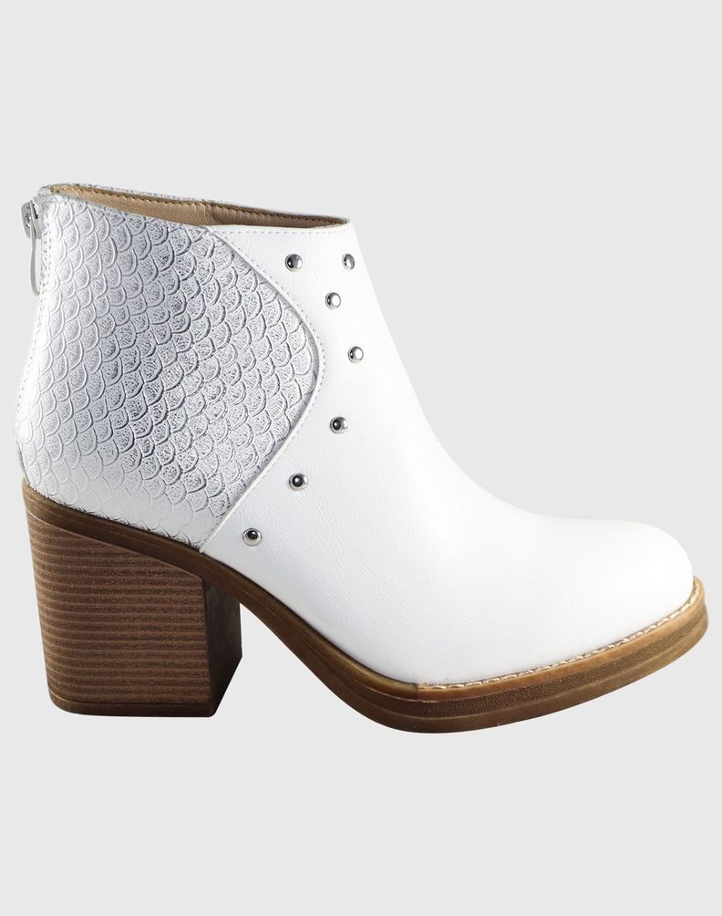 Botin alto alligator Blanco Danicolle-1