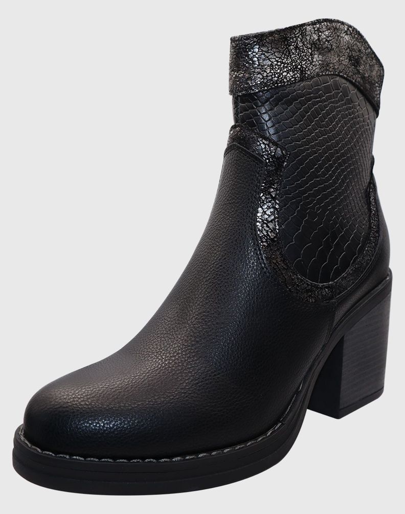 Bota corta print Negro-0