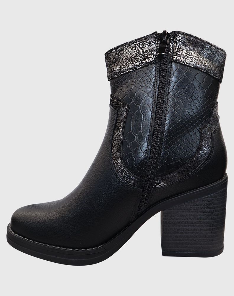 Bota corta print Negro-3