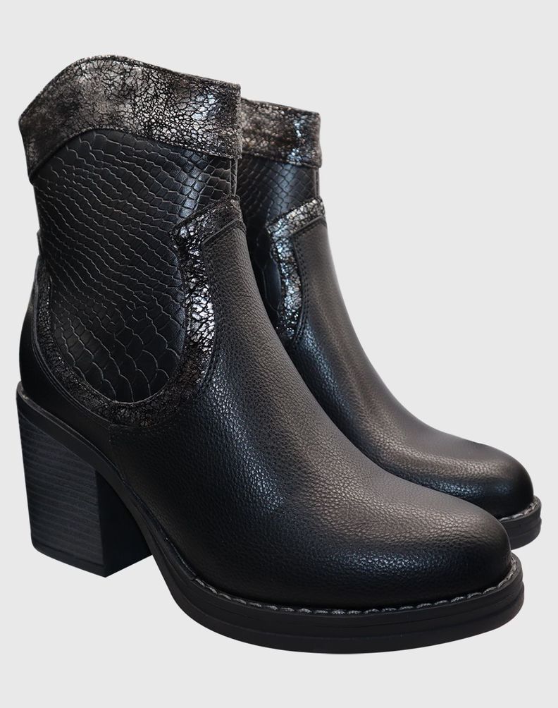 Bota corta print Negro-4