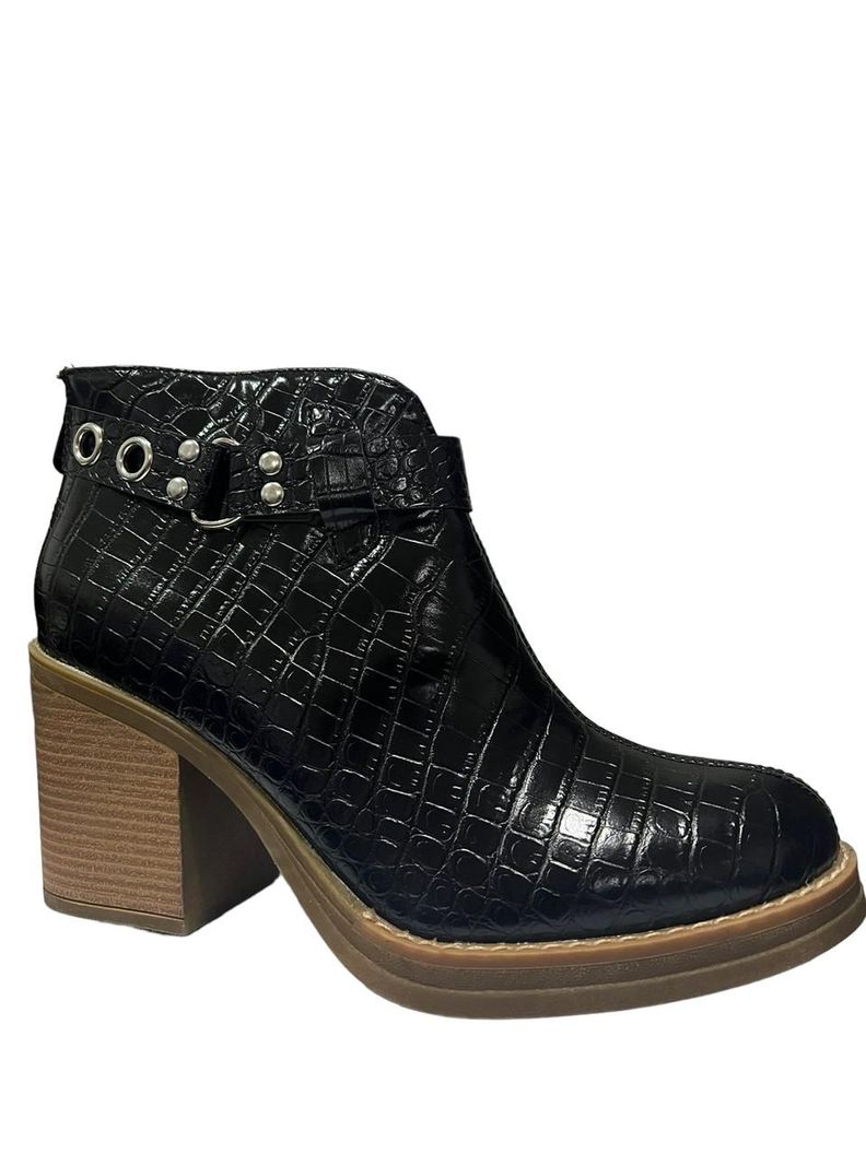 Botin Negro croco Correa-0