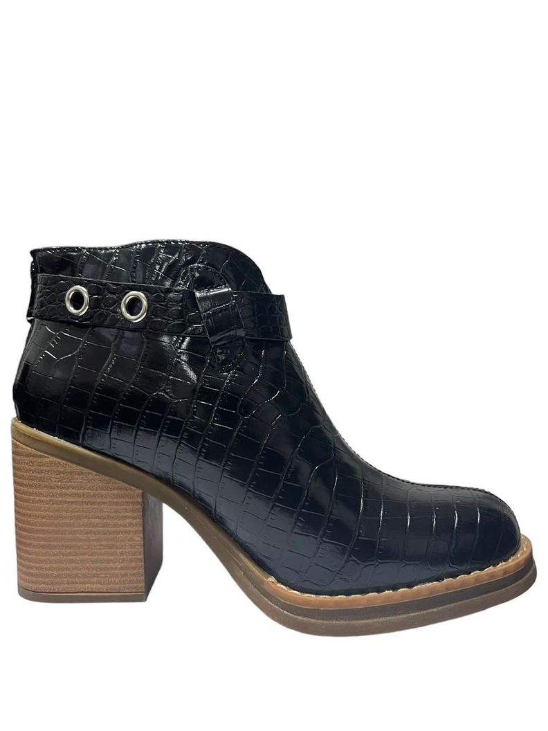 Botin Negro croco Correa-1
